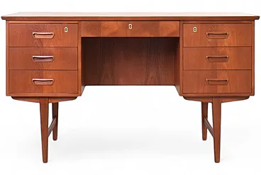 Scrivania direzionale moderna Mid-Century in teak, Danimarca, anni '60