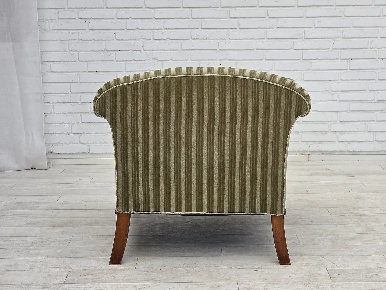 1950s, Danish armchair, furniture velour, teak wood. 9