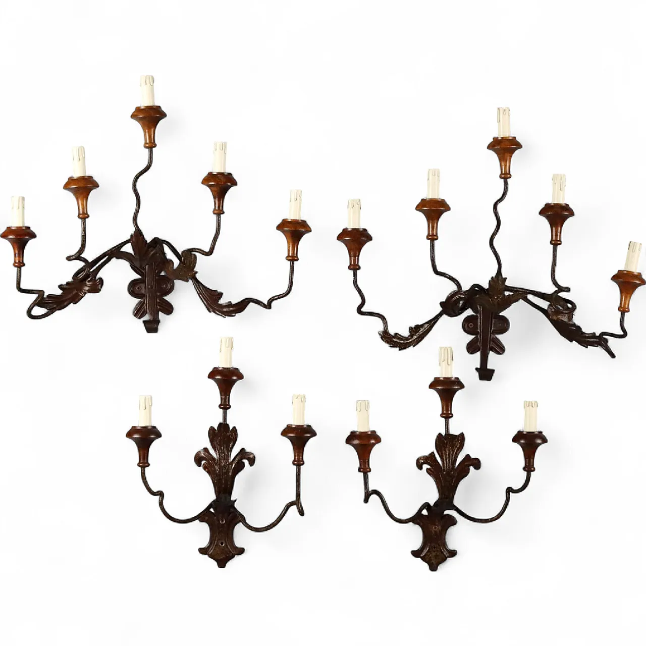 4 Appliques in iron and sheet metal, 19th century 10