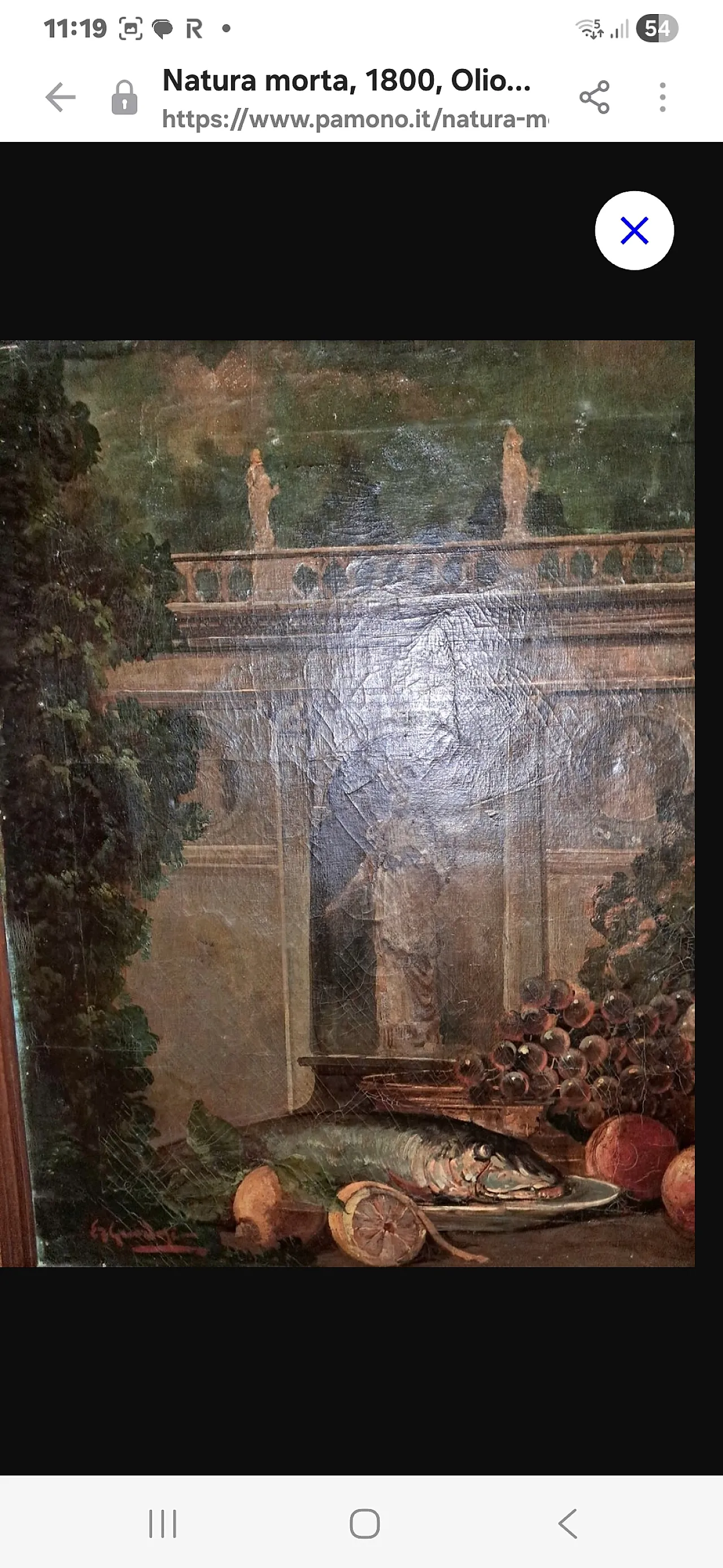 Grande Natura morta con pesci, olio su tela, '800 2