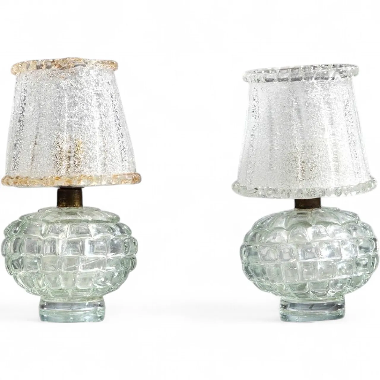 Barovier & Toso, coppia di lampade da tavolo, anni '40 7