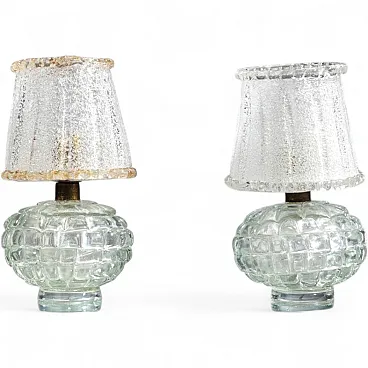Barovier & Toso, pair of table lamps, 1940s