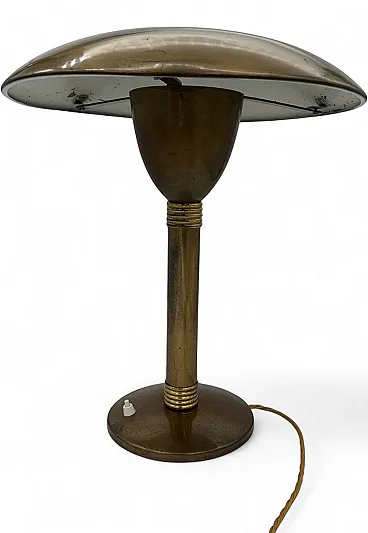 Lampada da tavolo in ottone di Sciolari, anni '40