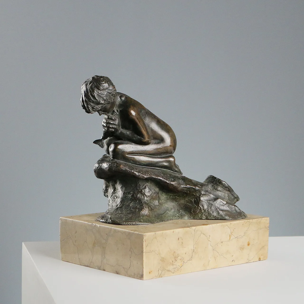 Pescatorello scultura in bronzo di Vincenzo Gemito, '900 1