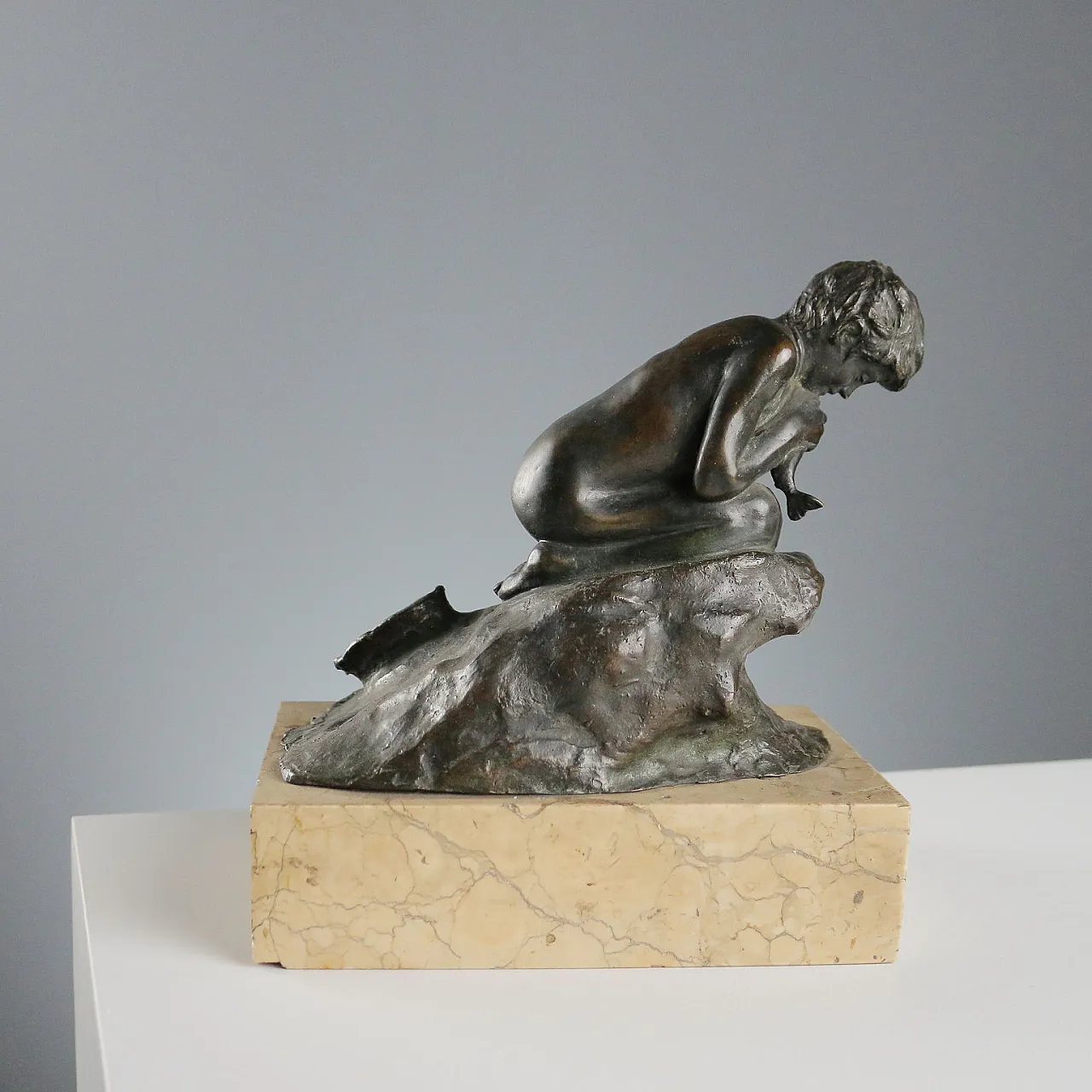 Pescatorello scultura in bronzo di Vincenzo Gemito, '900 4