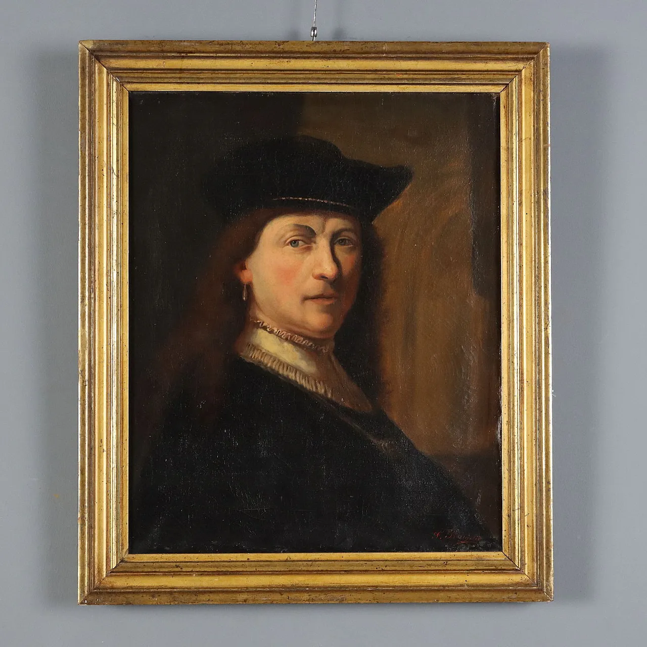 Portrait painting by Rembrandt, 19th century 1