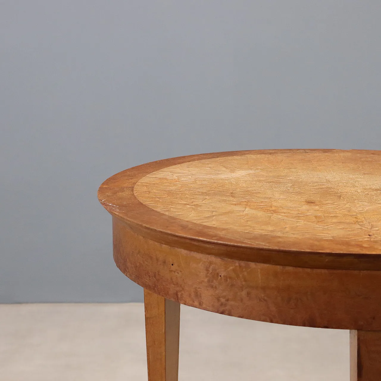 Tavolino Art Decò in legno esotico con piano in radica, '800 4