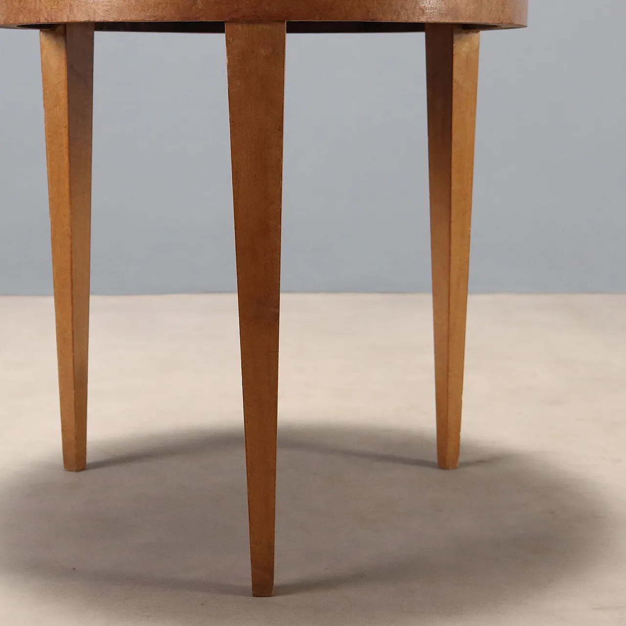 Tavolino Art Decò in legno esotico con piano in radica, '800 5