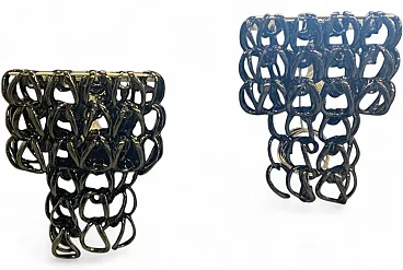 Pair of Murano glass wall sconces by Vistosi, 1970s