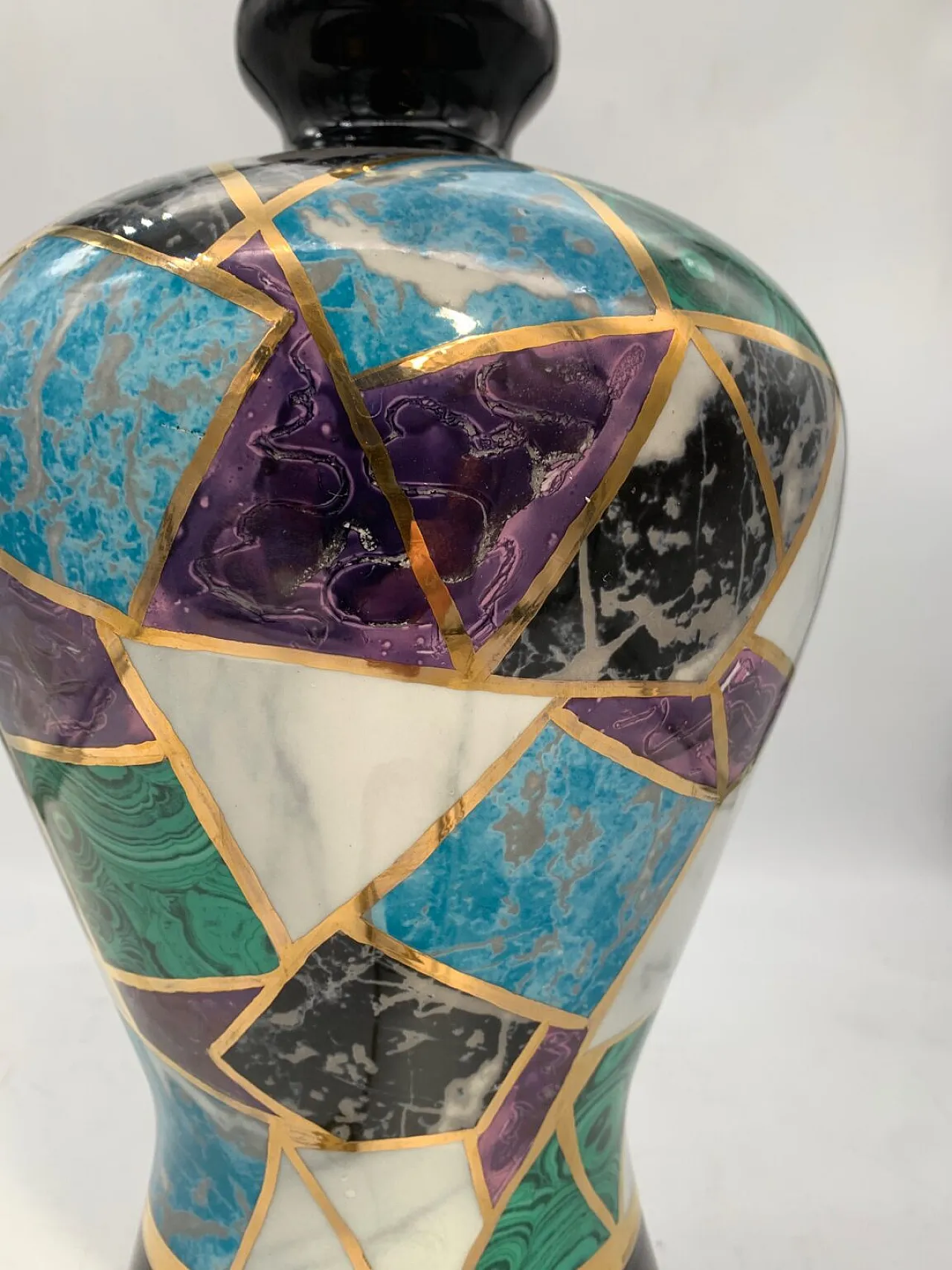 Glazed ceramic table lamp, 1980s 5