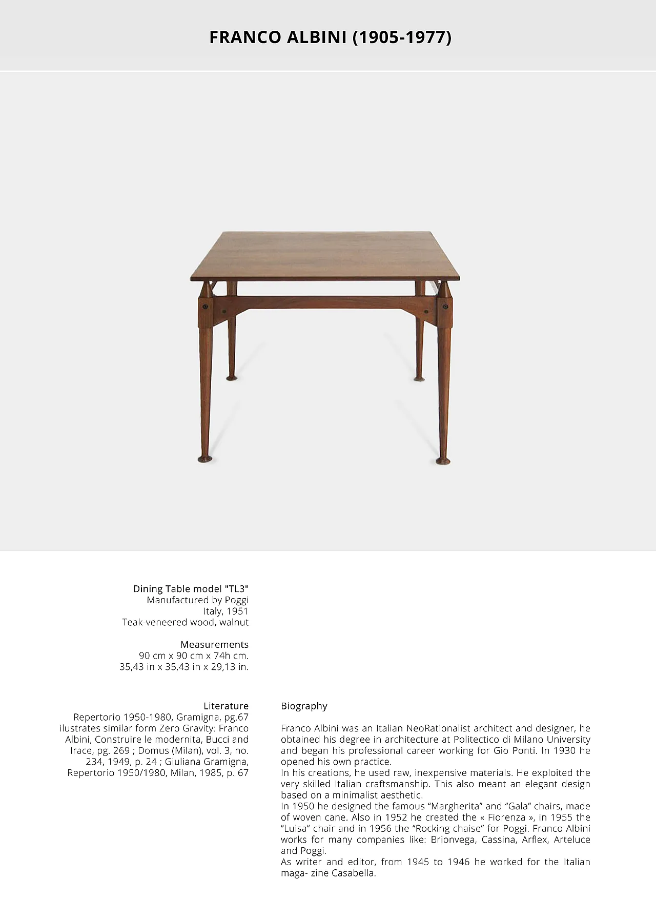 TL3 table by Franco Albini for Poggi, 1951 11