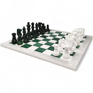 Volterra alabaster chess set, 1970s