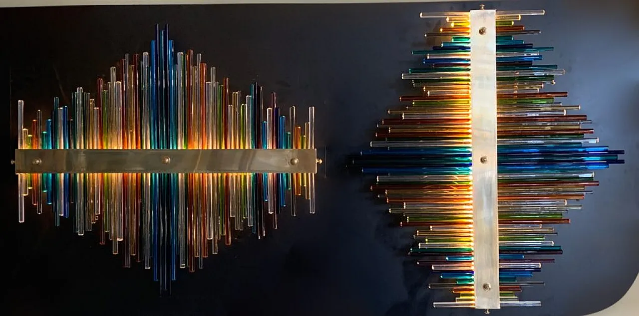 Vibrations by Enrico Neri&c.snc, Murano glass sconce, 2000s 5