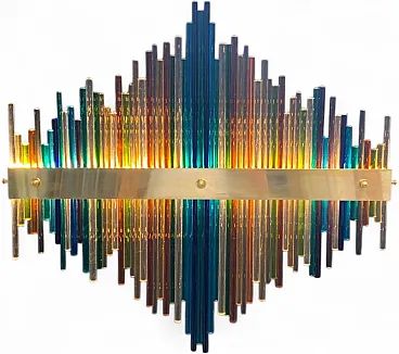 Vibrations by Enrico Neri&c.snc, Murano glass sconce, 2000s
