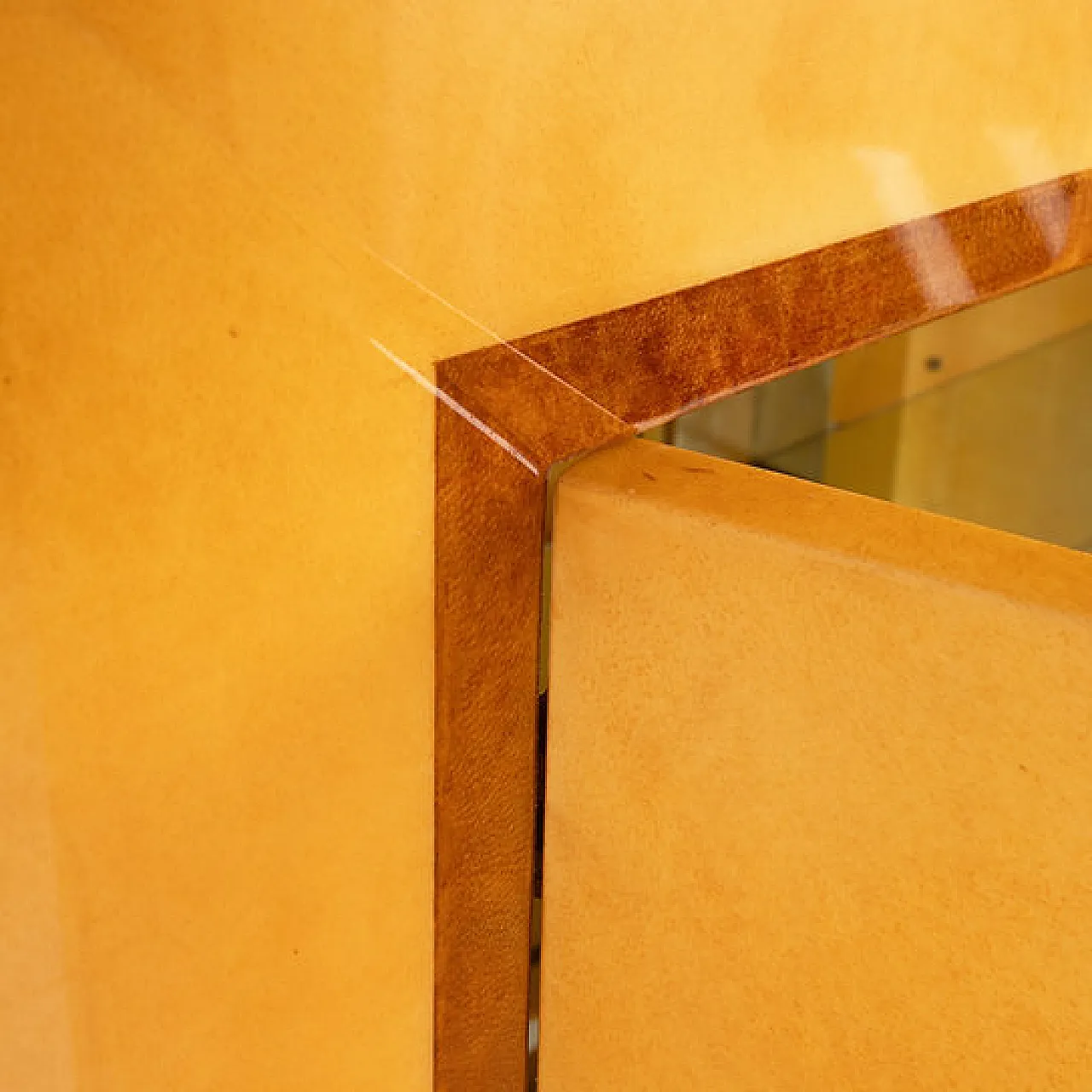 Goatskin parchment bar cabinet by Tura and Valsecchi for Tura, 1970s 11