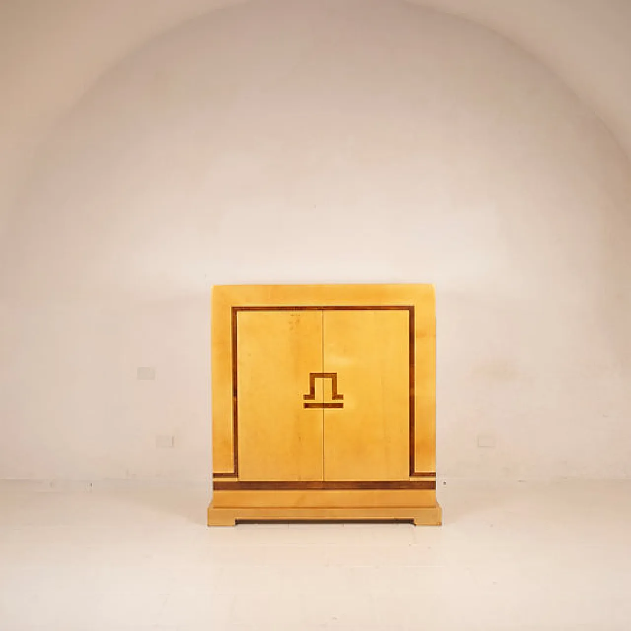 Goatskin parchment bar cabinet by Tura and Valsecchi for Tura, 1970s 13