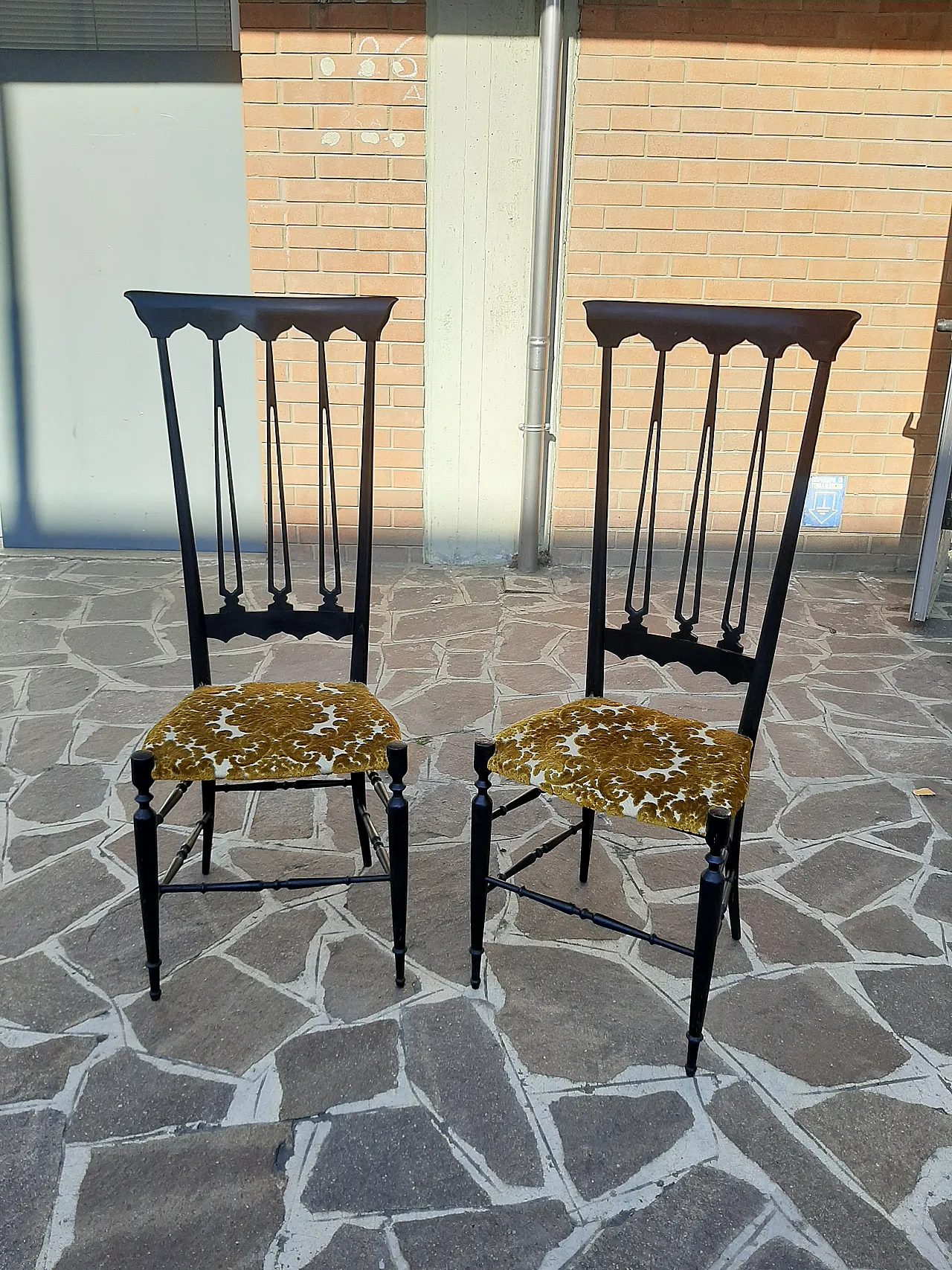 Pair of Chiavarine chairs, 50s 1