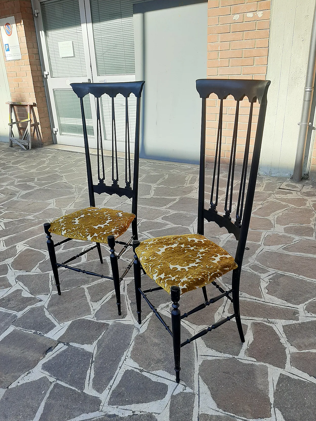 Pair of Chiavarine chairs, 50s 2