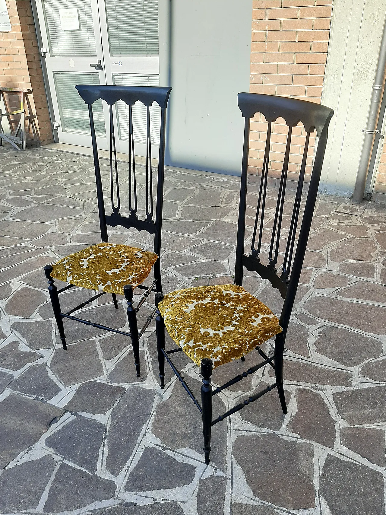 Pair of Chiavarine chairs, 50s 3