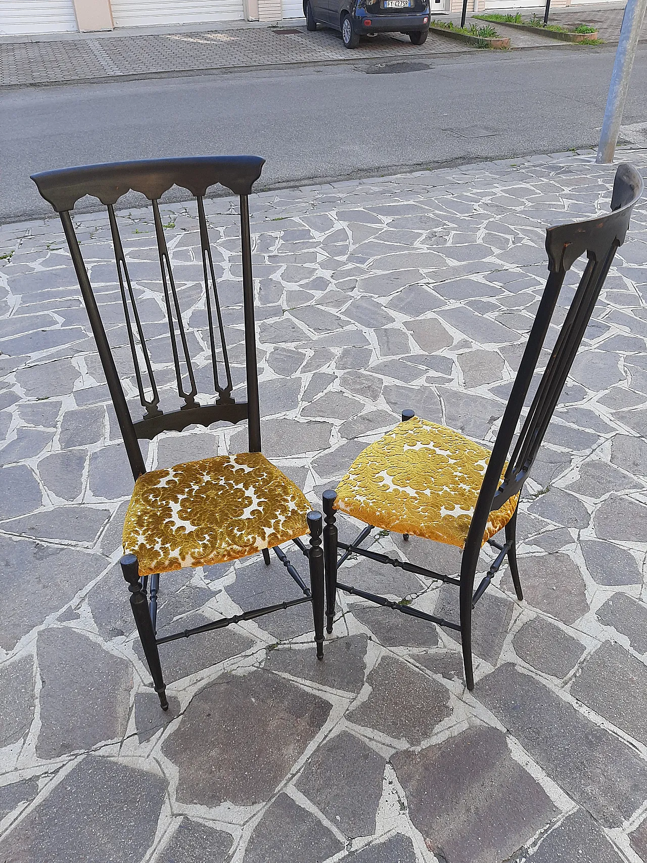 Pair of Chiavarine chairs, 50s 8