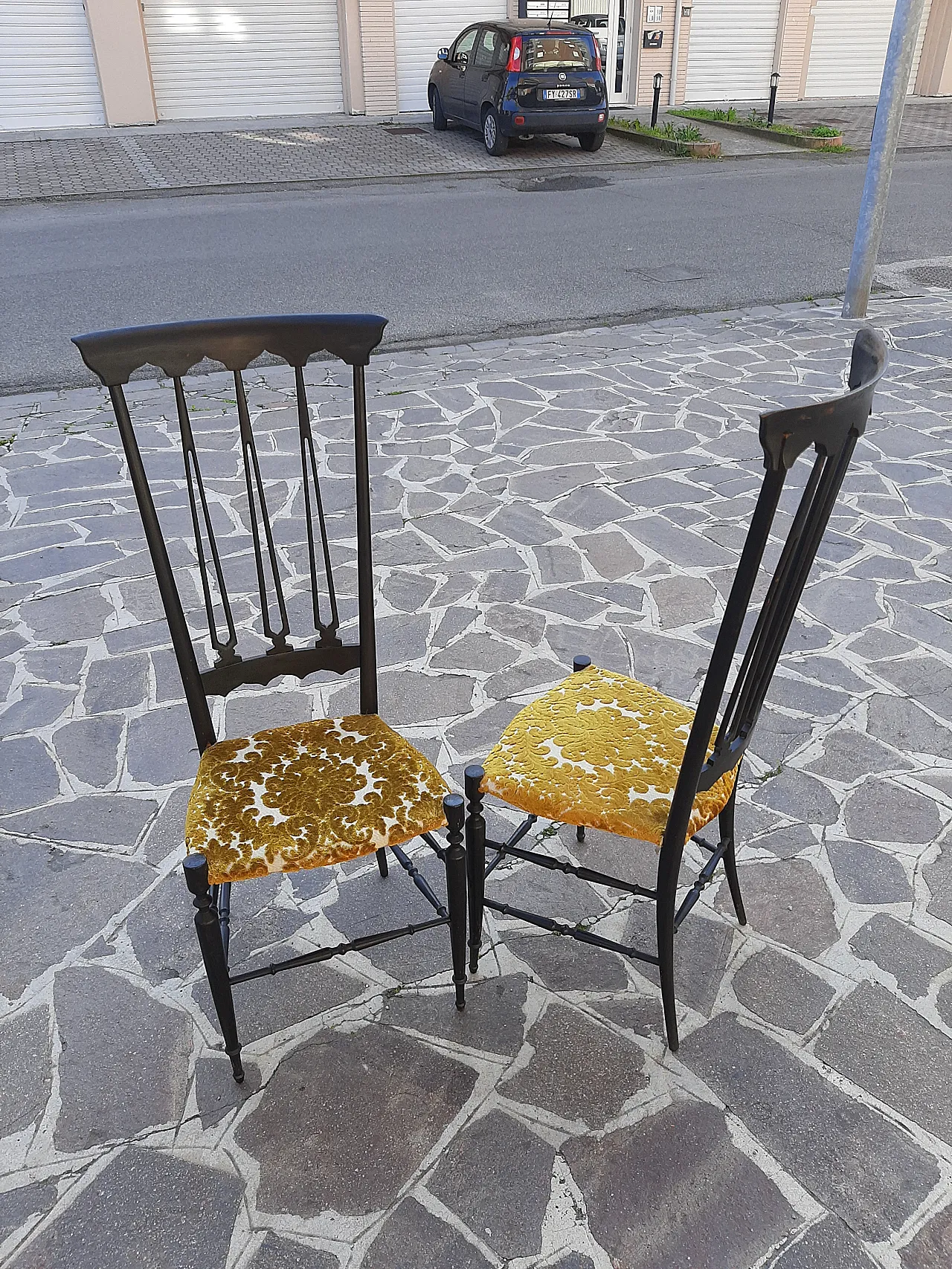 Pair of Chiavarine chairs, 50s 9