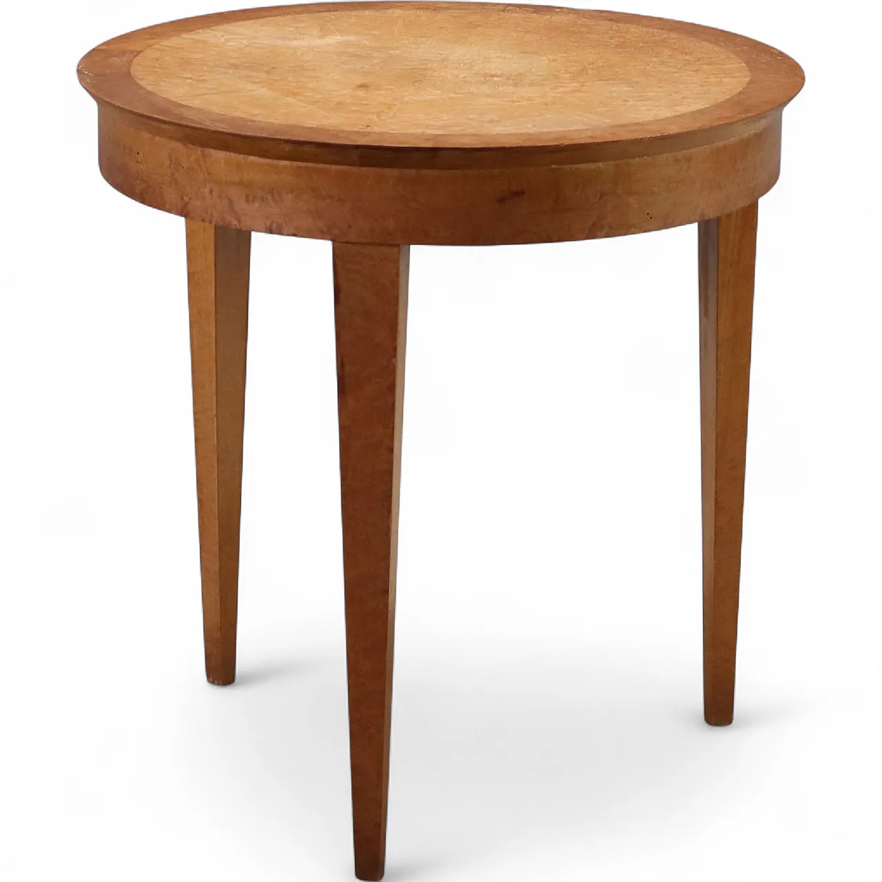 Tavolino Art Decò in legno esotico con piano in radica, '800 10