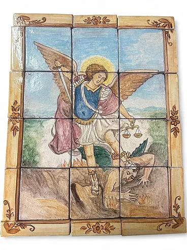 Saint Michael the Archangel painting, 20th century