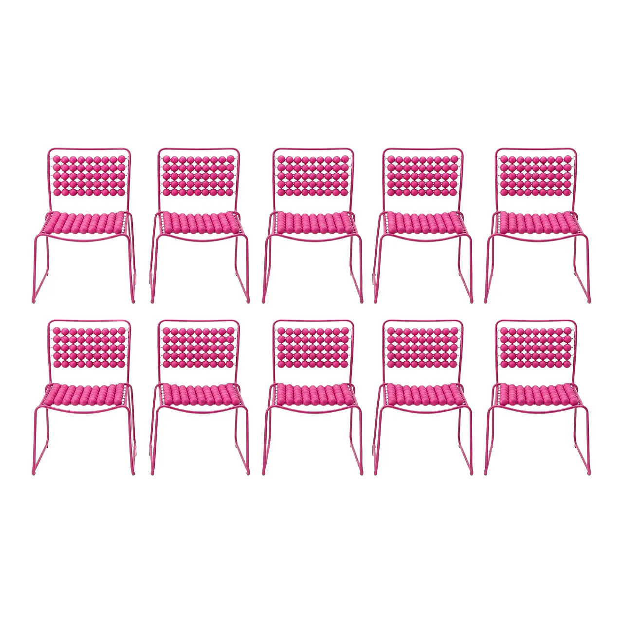 10 Iconic Pop-Art Pink Ball Grid Chair, Late 20th Century 1