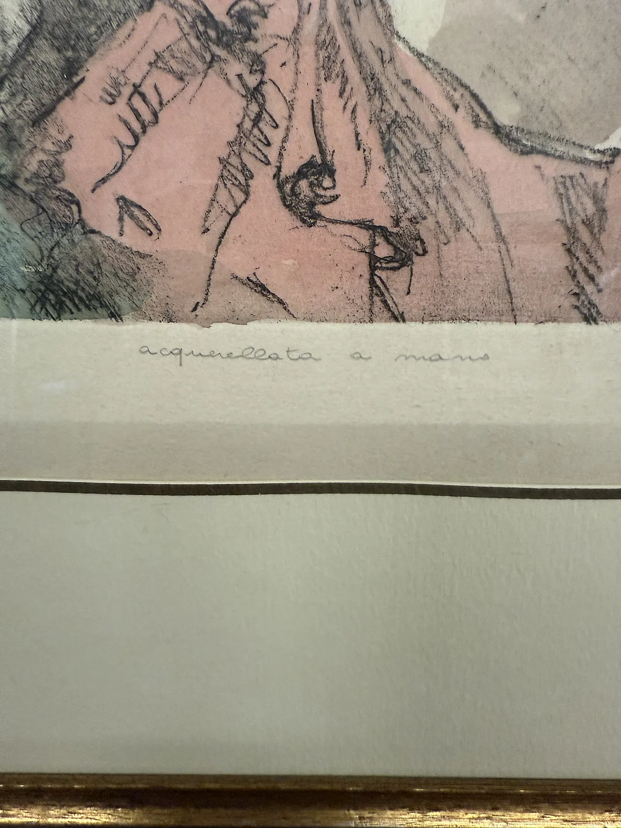 Incisione acquerellata, Alberto Sughi, Figure, primo '900 10