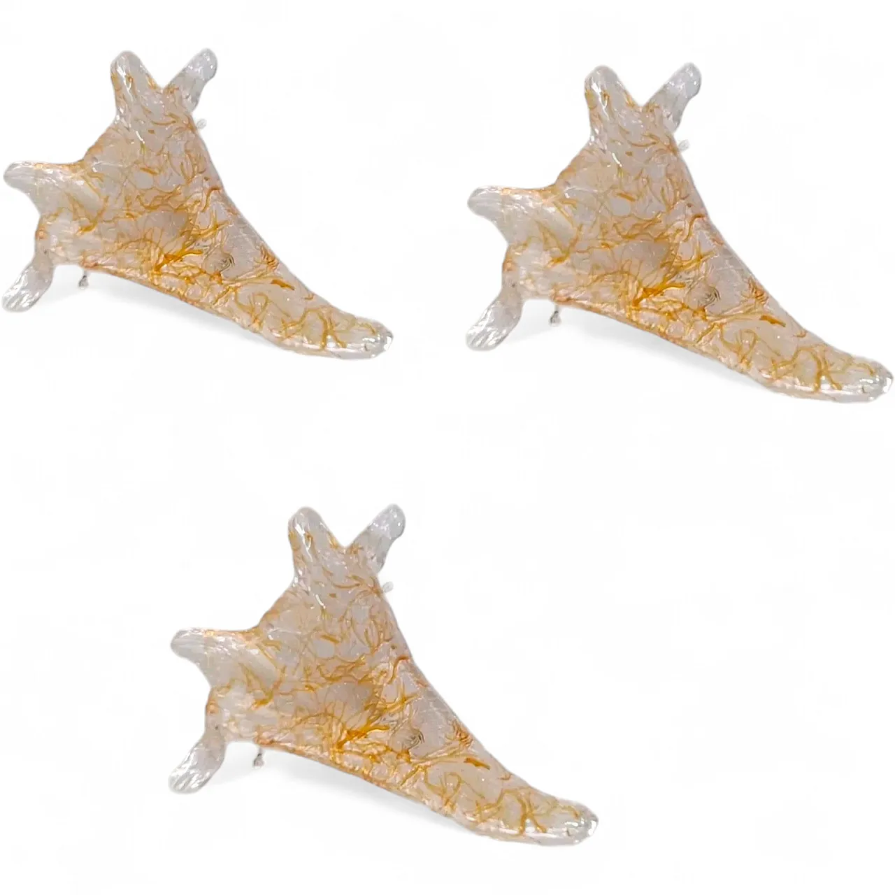 3 Murano glass appliques by Sylcom, 2000s 6