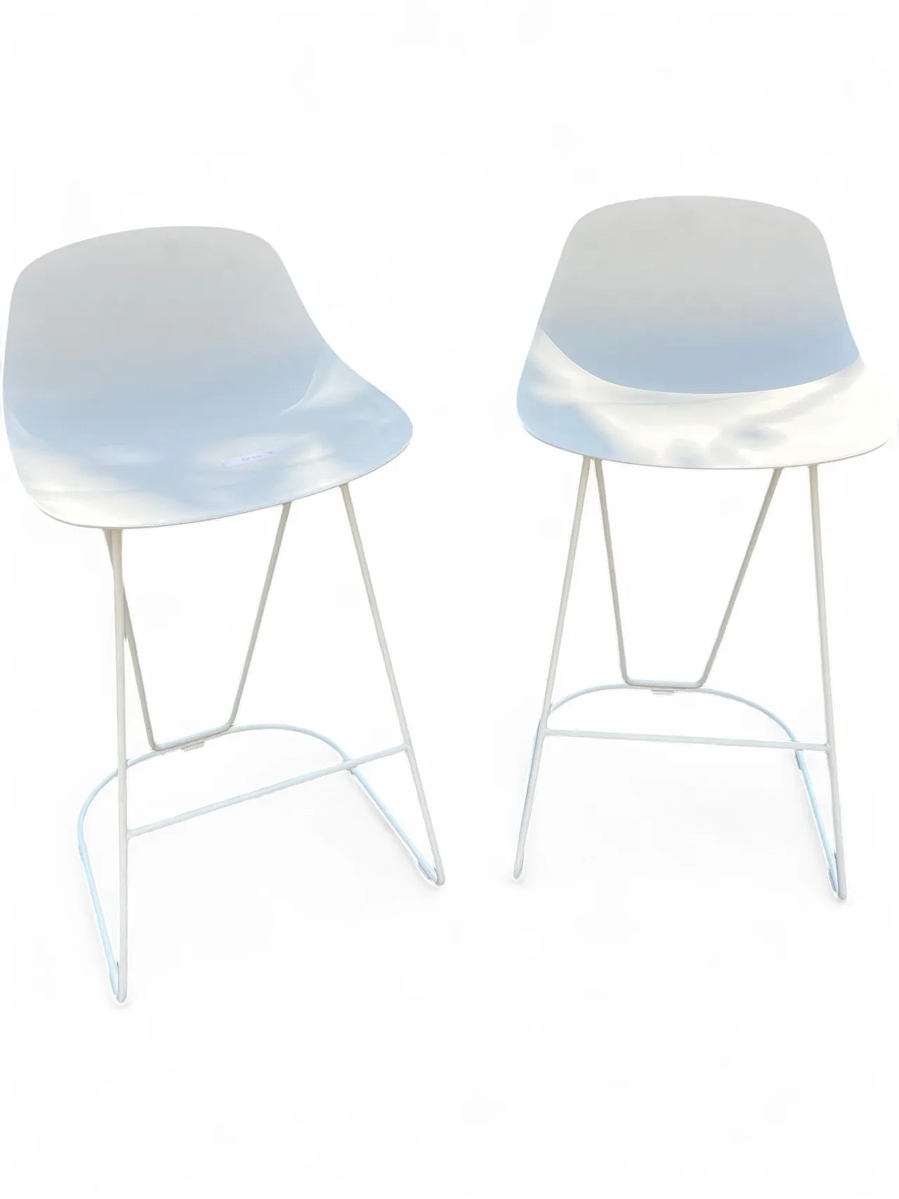 Desalto Flan design stool white/chrome, 2000s 6