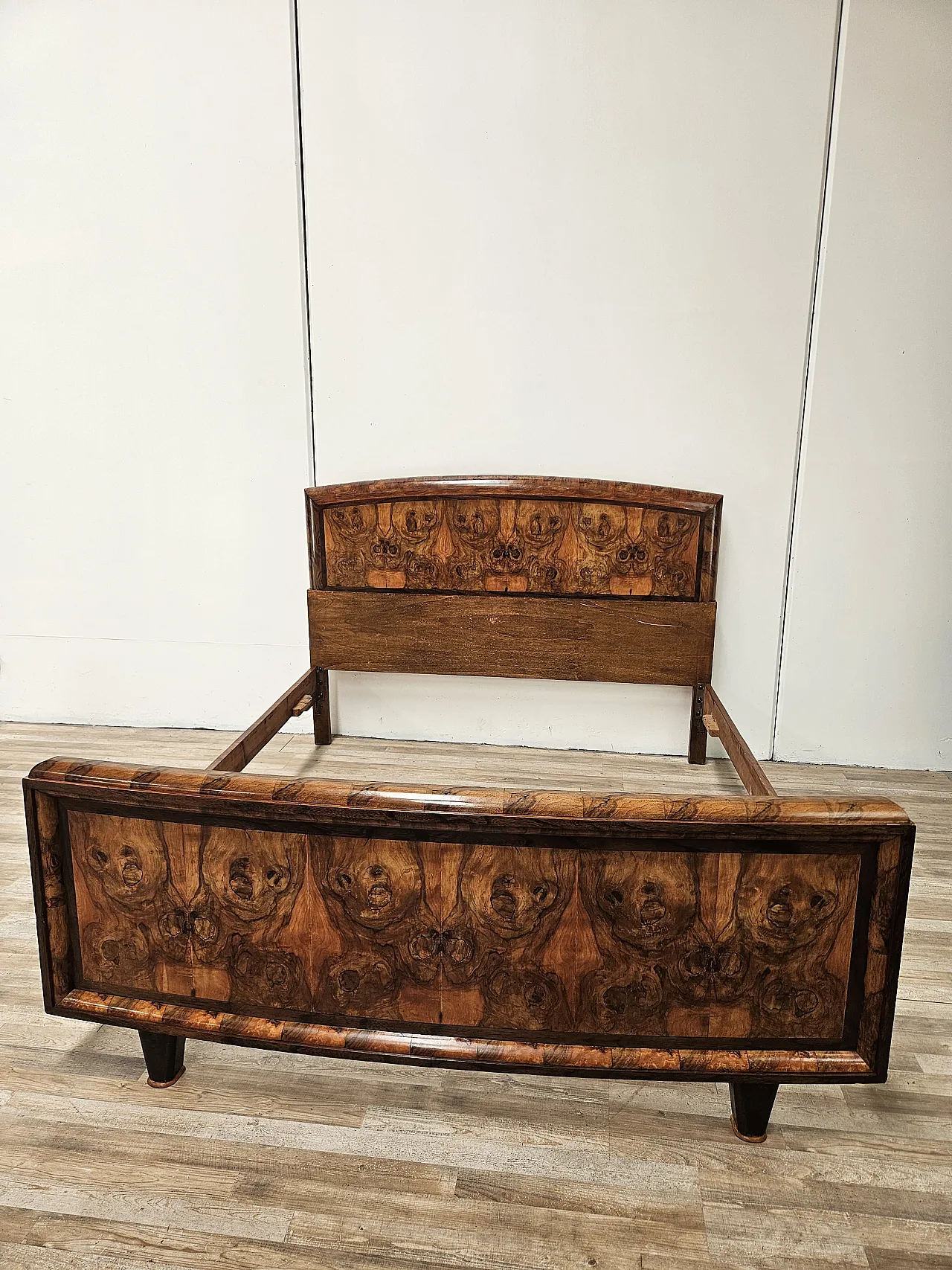 Tuscan Art Deco double bed from the 1940s 1