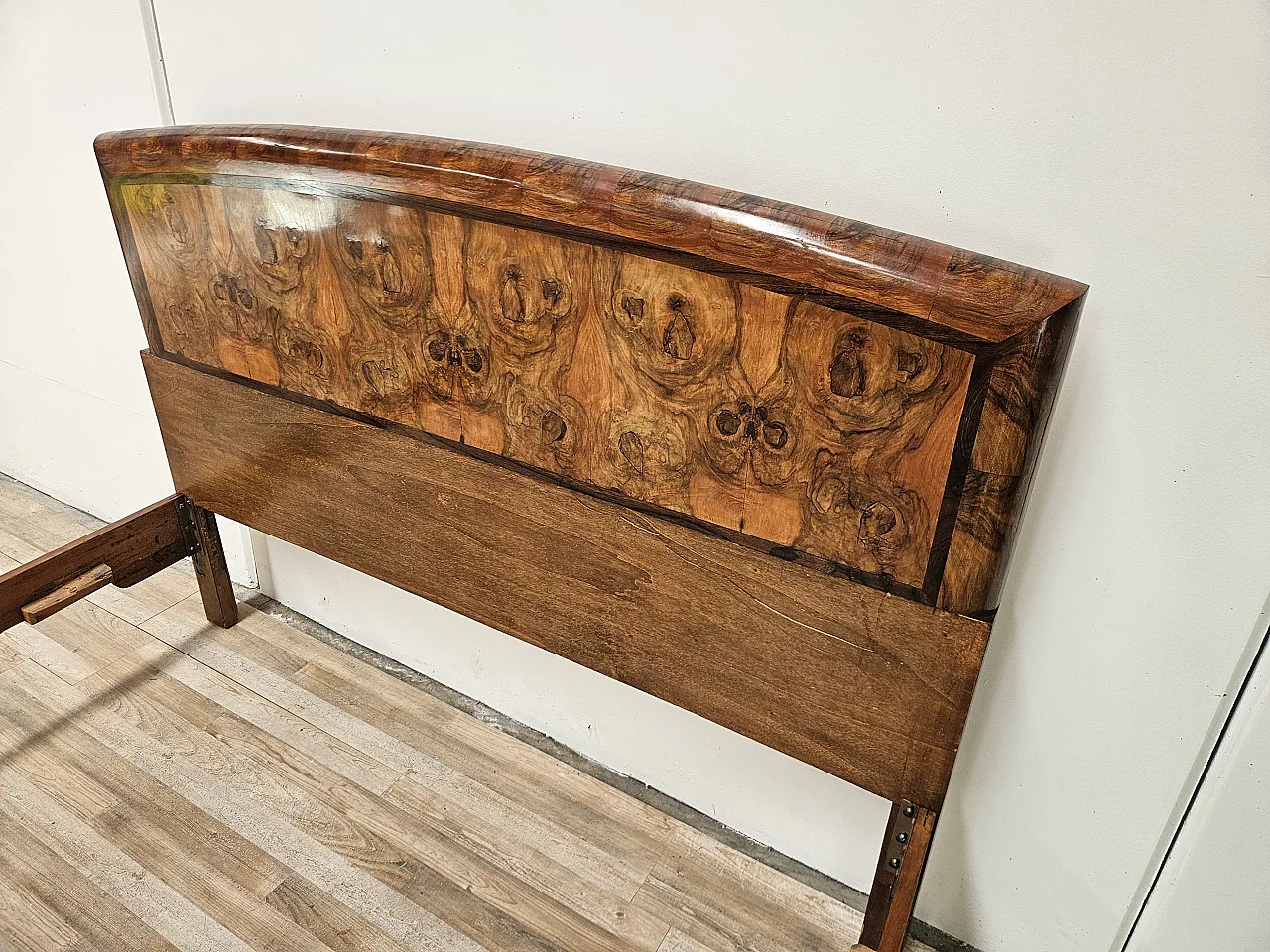 Tuscan Art Deco double bed from the 1940s 3