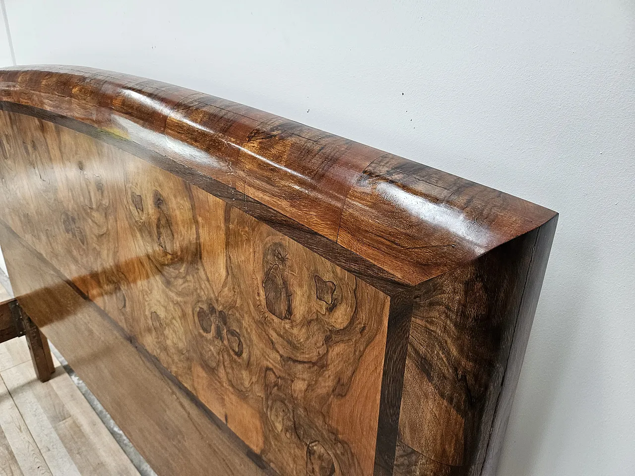 Tuscan Art Deco double bed from the 1940s 4
