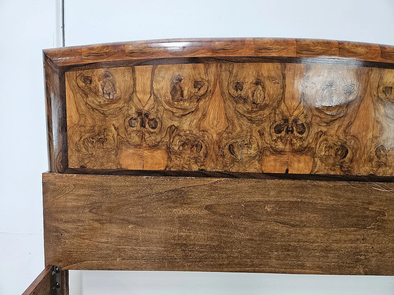 Tuscan Art Deco double bed from the 1940s 6