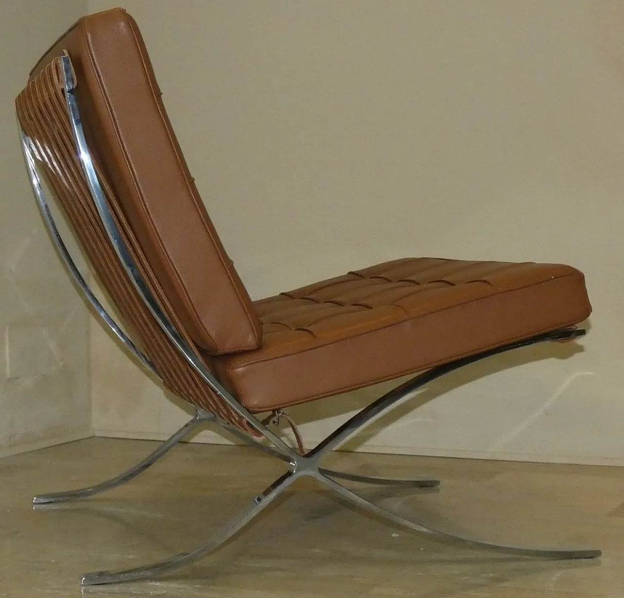 Chair in steel and leather in the style of Knoll, 1980s 4
