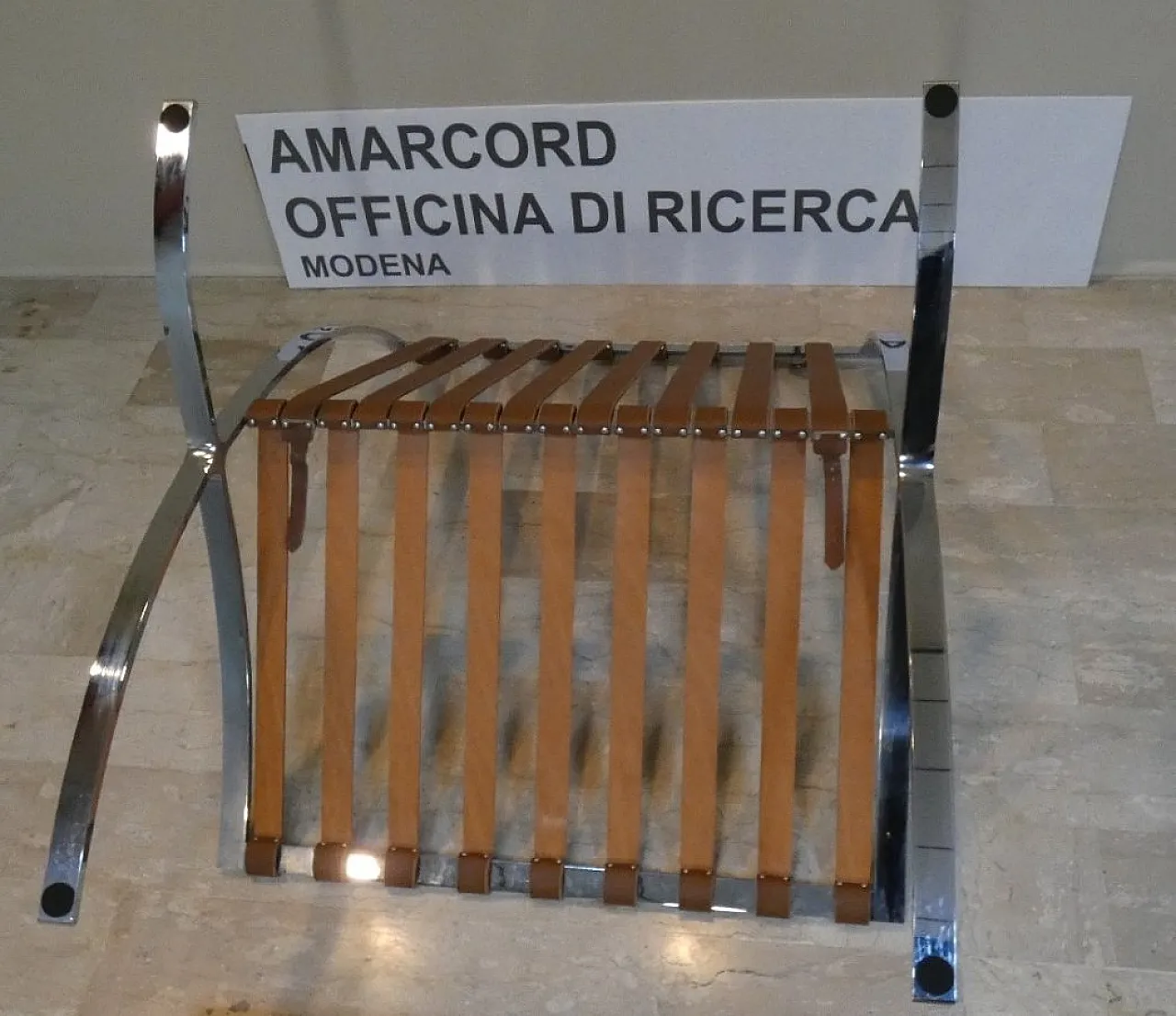Chair in steel and leather in the style of Knoll, 1980s 11