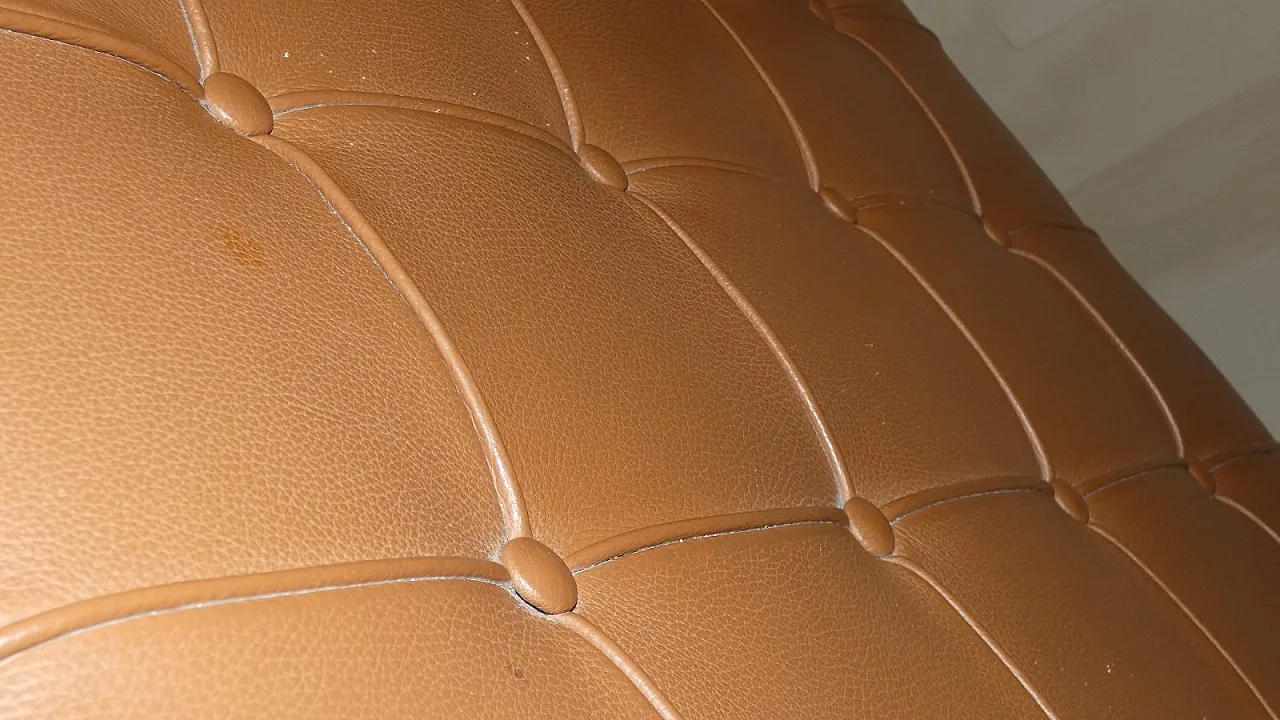 Chair in steel and leather in the style of Knoll, 1980s 19