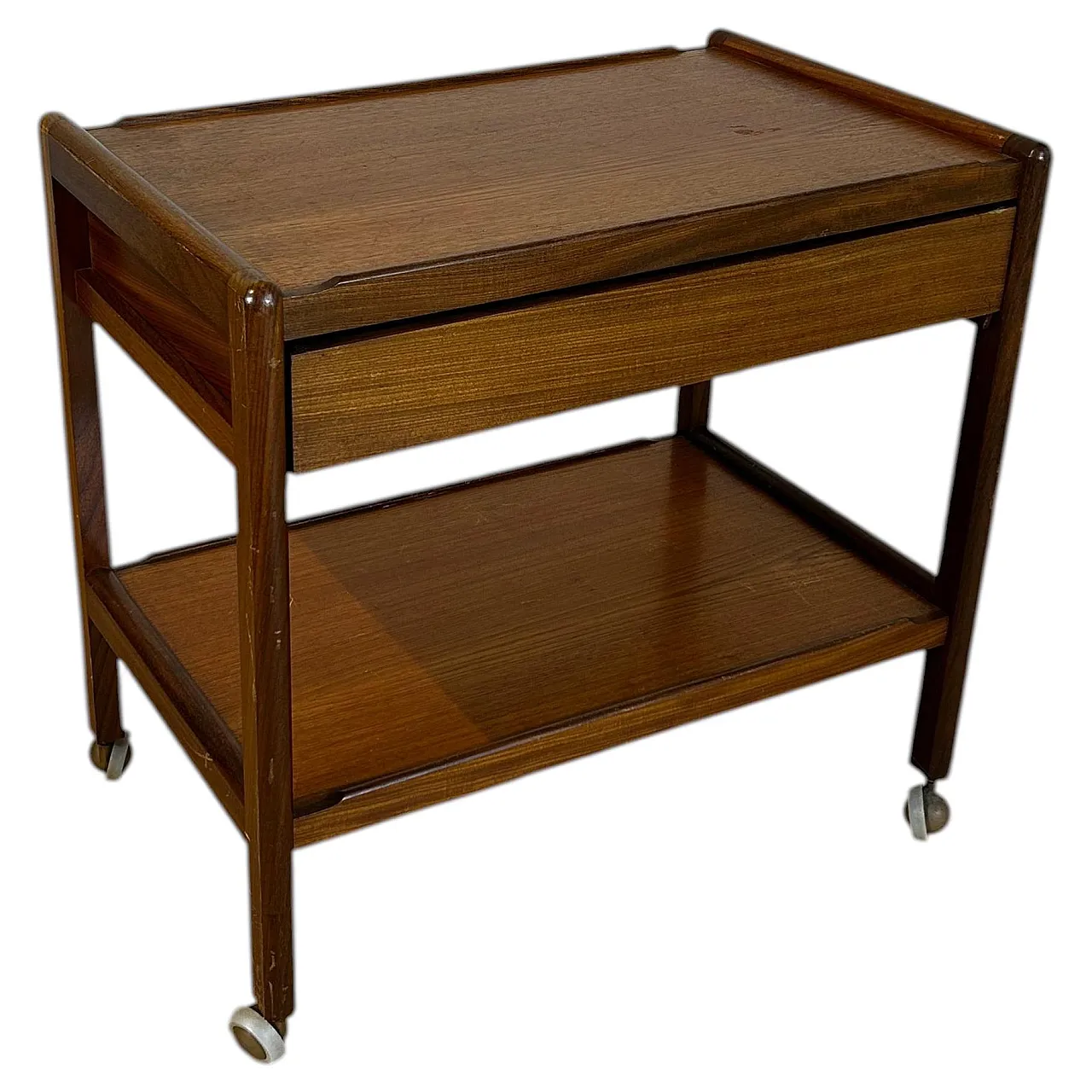 Bar trolley danese in teak Scandinavian Modern, anni ’60 1