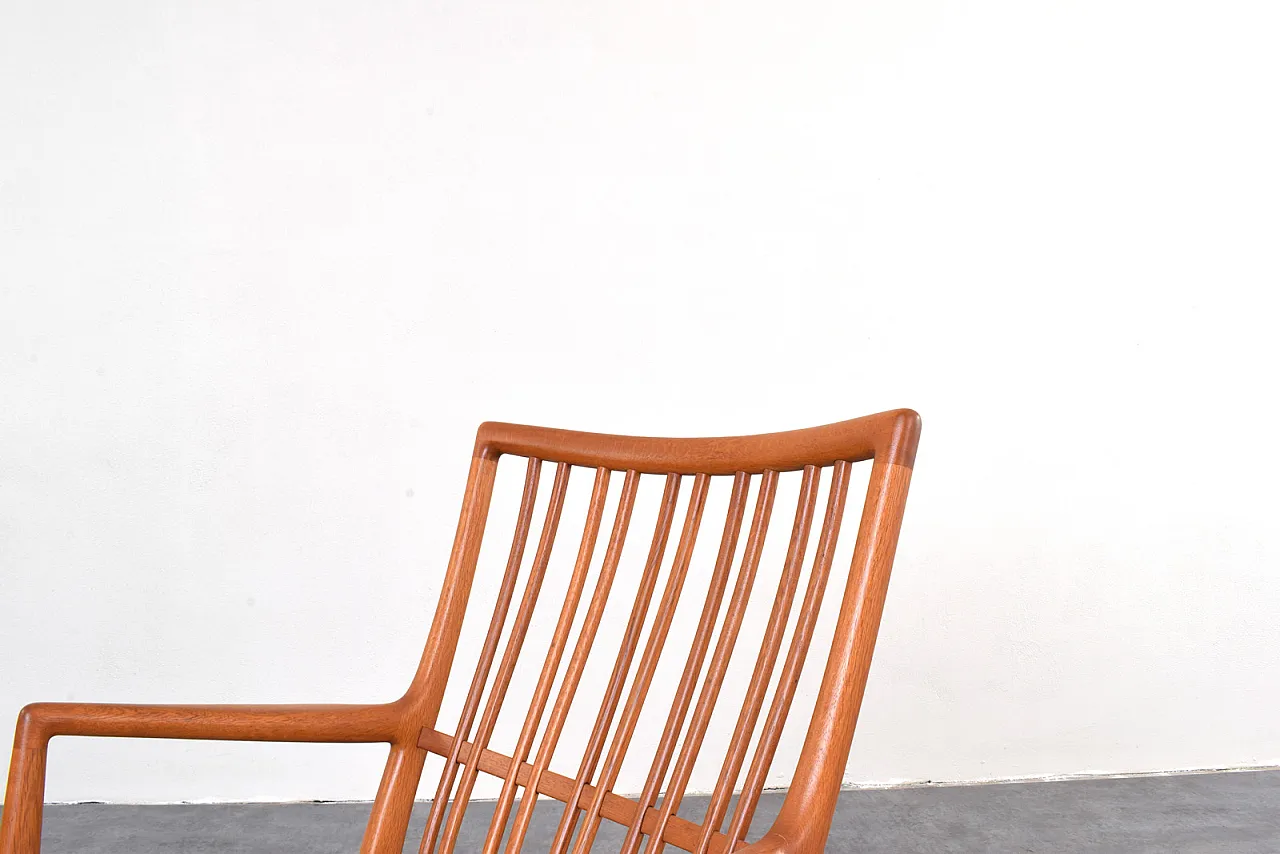 Sedia a dondolo ML33 in quercia di Hans J. Wegner per A/S Mikael Laursen, anni '50 7