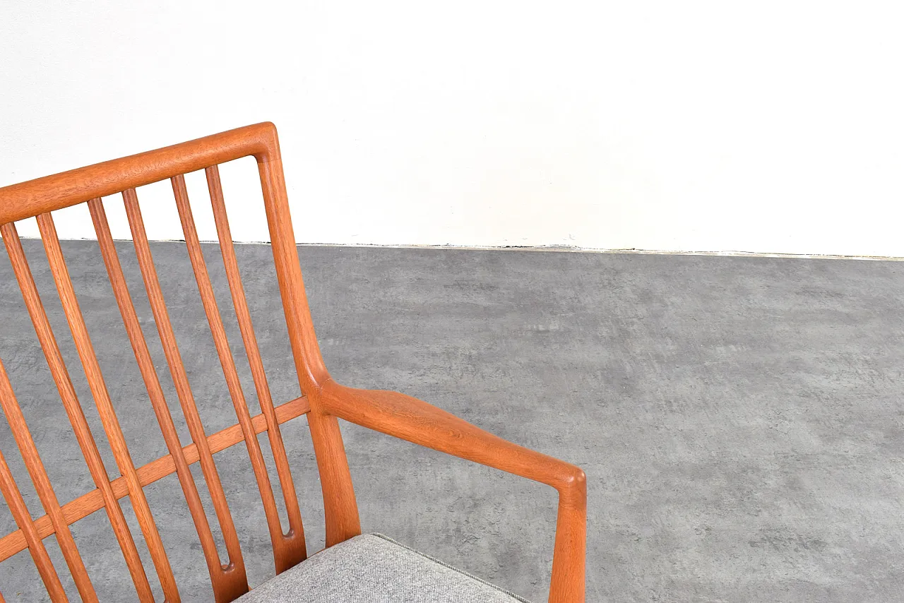 Sedia a dondolo ML33 in quercia di Hans J. Wegner per A/S Mikael Laursen, anni '50 18
