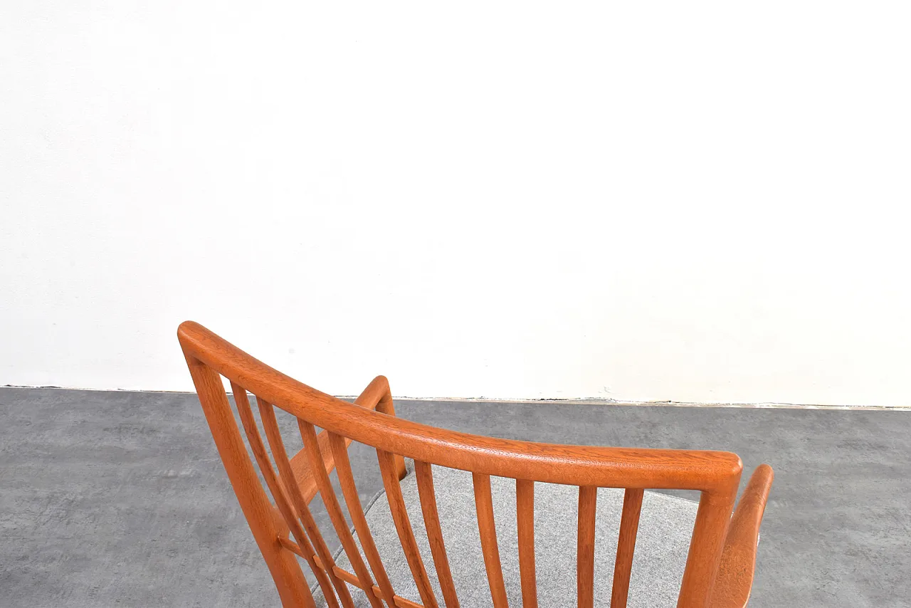 Sedia a dondolo ML33 in quercia di Hans J. Wegner per A/S Mikael Laursen, anni '50 19