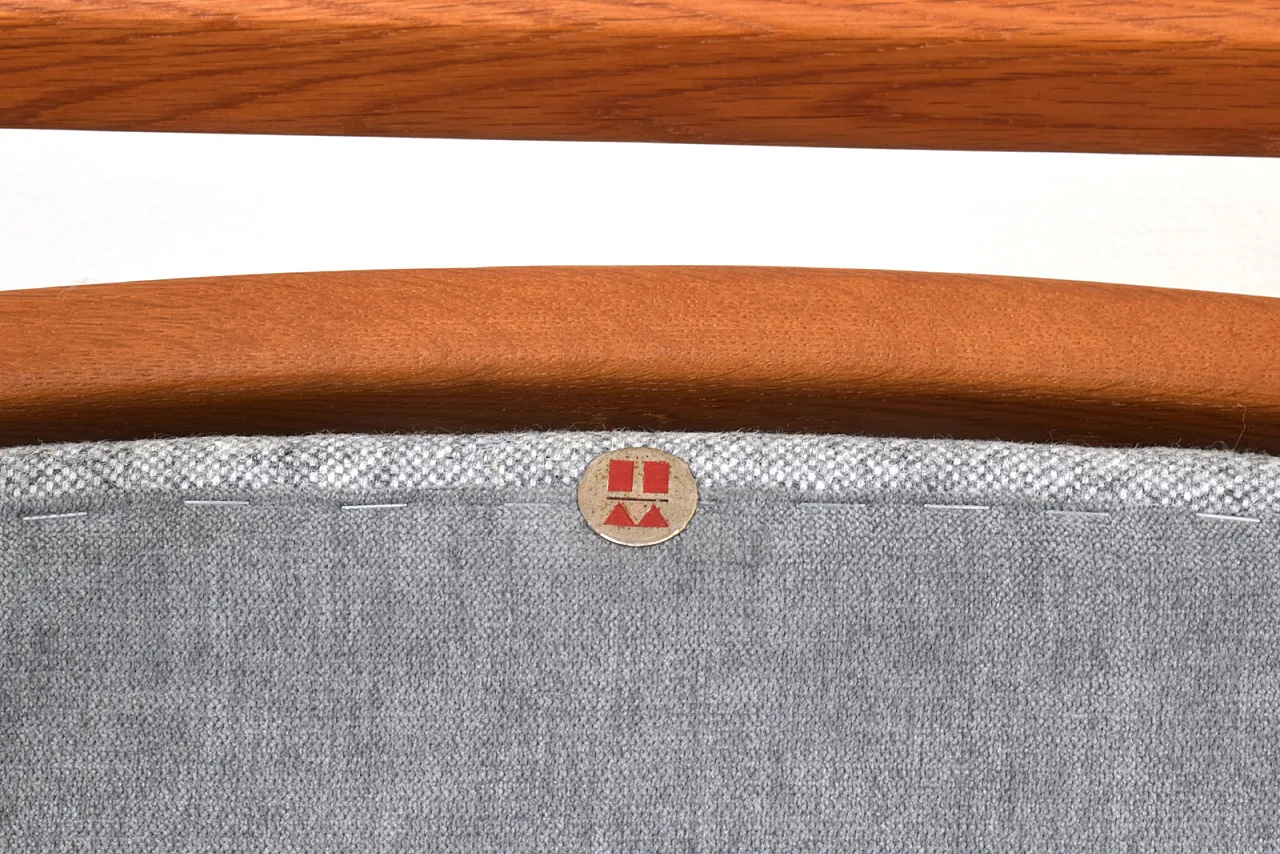 Sedia a dondolo ML33 in quercia di Hans J. Wegner per A/S Mikael Laursen, anni '50 20