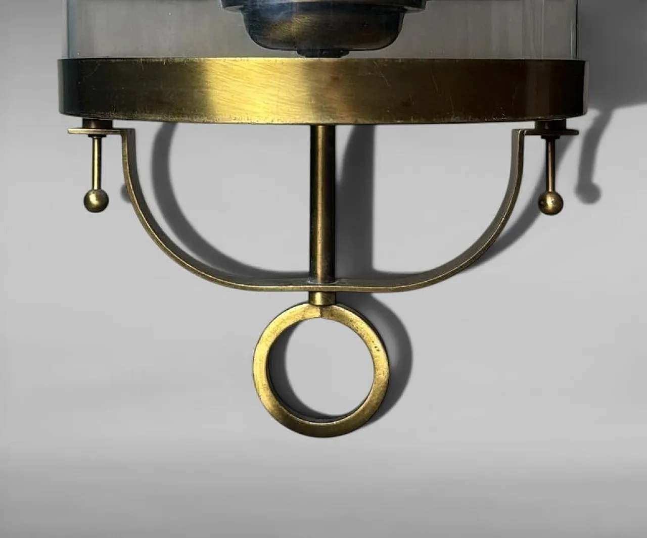 Neoclassical brass and blown glass lantern, 20th century 16