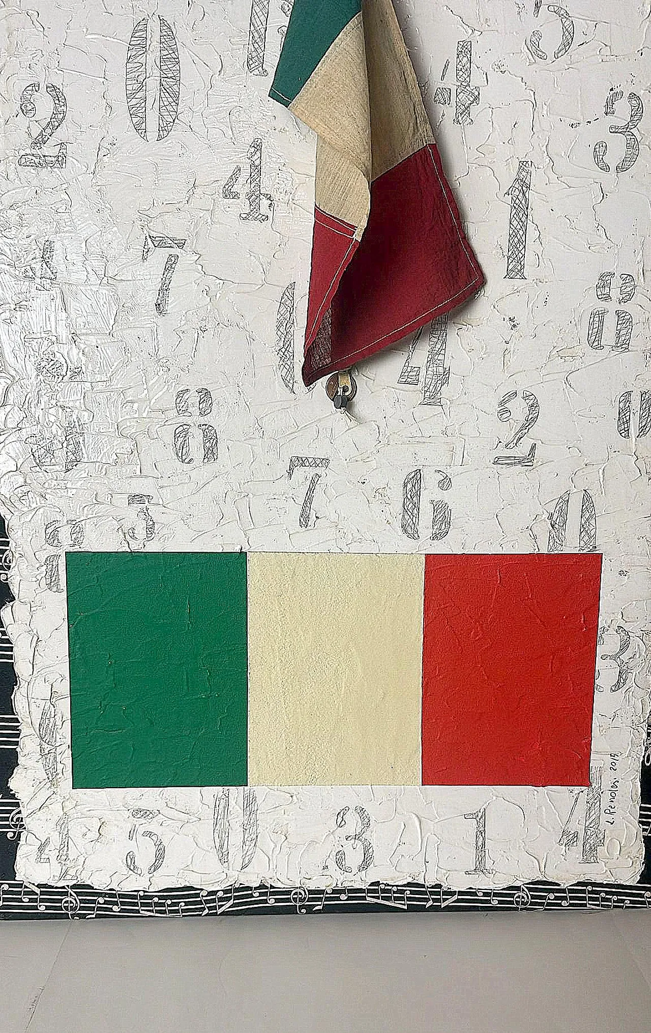 Minimalist mixed-media painting By Lella Rendesi, 2000s 5