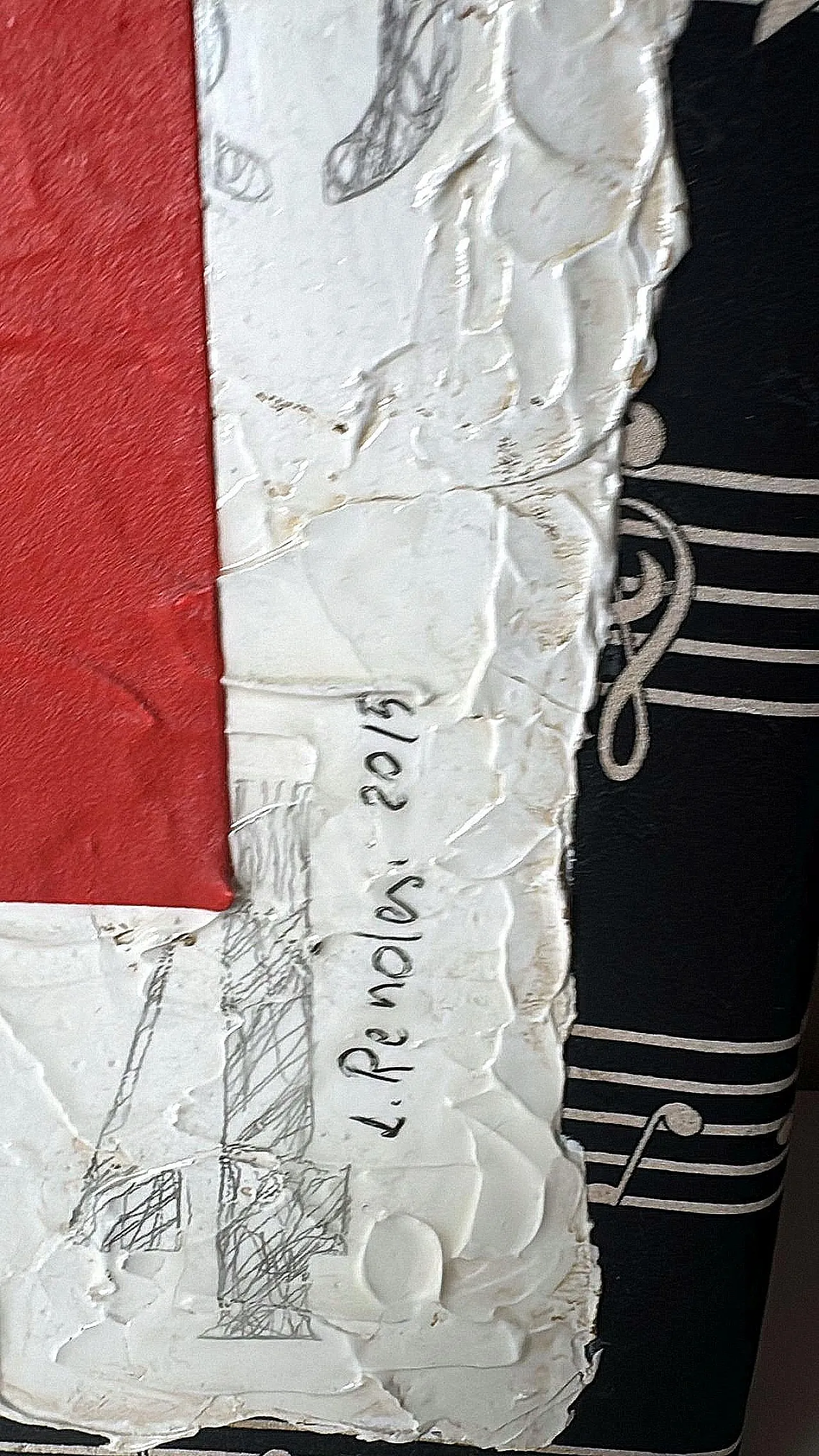 Minimalist mixed-media painting By Lella Rendesi, 2000s 17