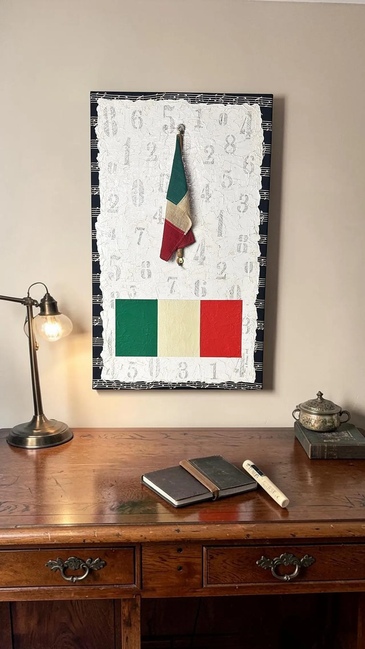 Minimalist mixed-media painting By Lella Rendesi, 2000s 19