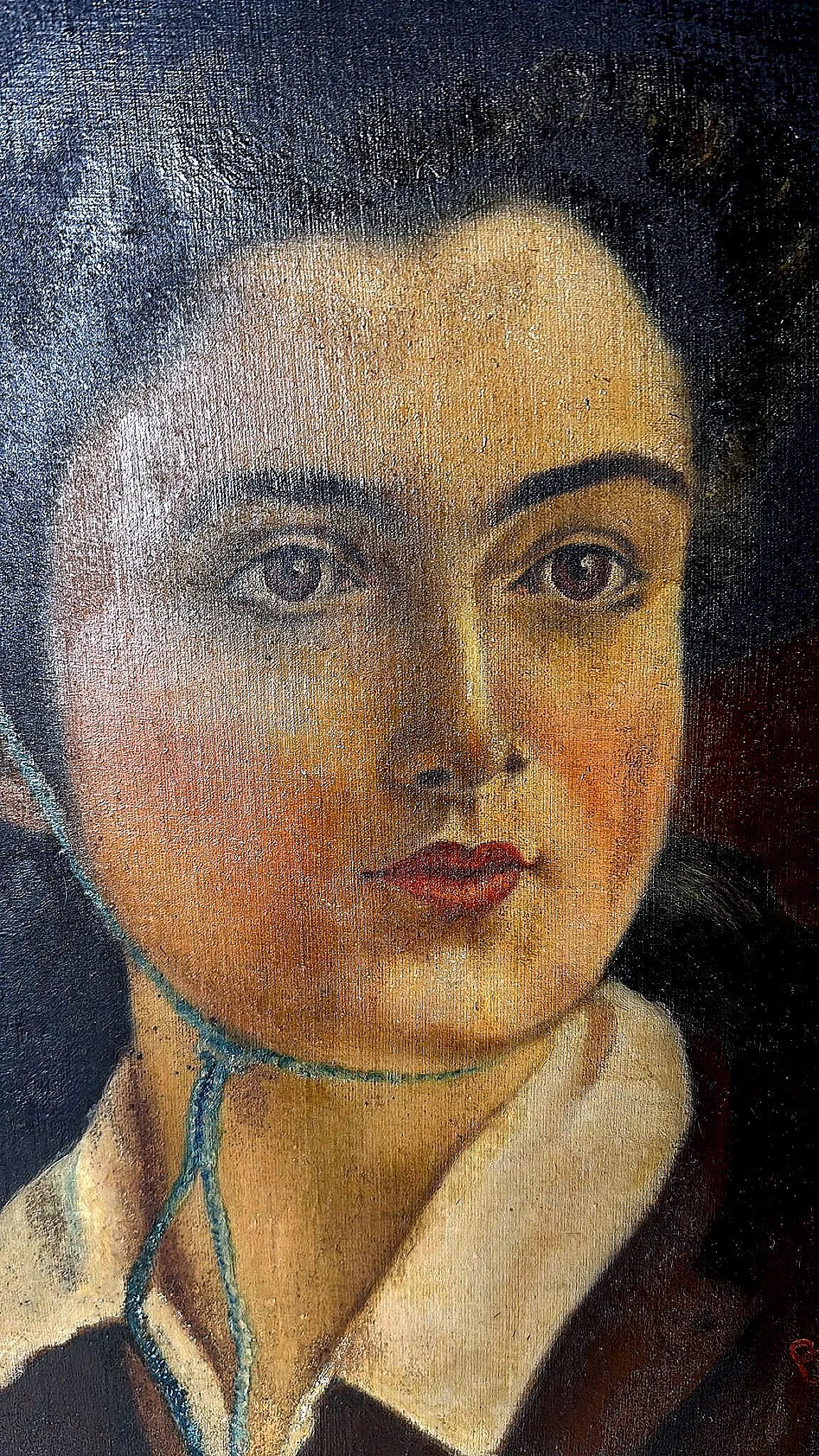 Portrait of a Young Woman, oil on canva with giltwood frame, 1940s 9