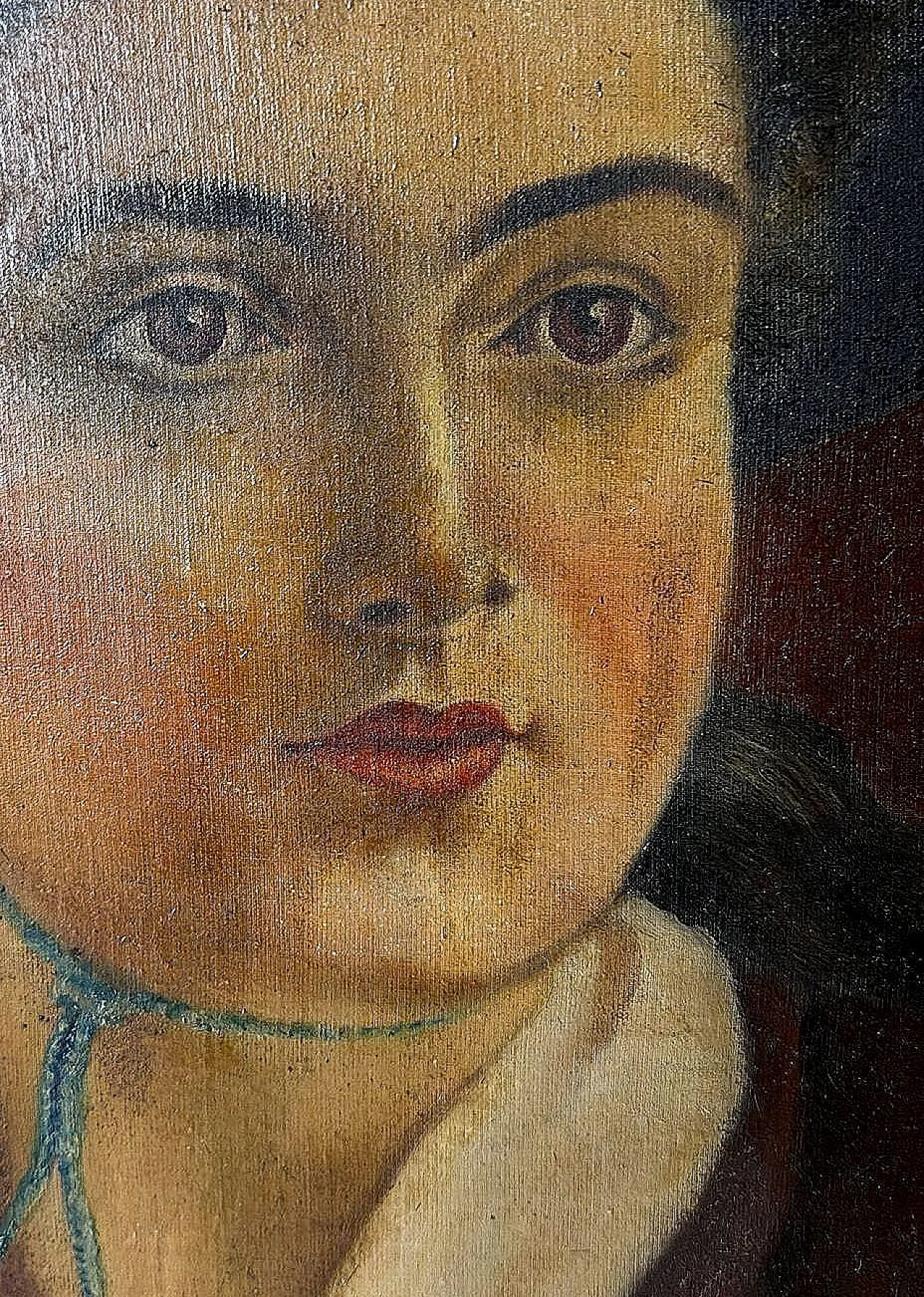 Portrait of a Young Woman, oil on canva with giltwood frame, 1940s 11