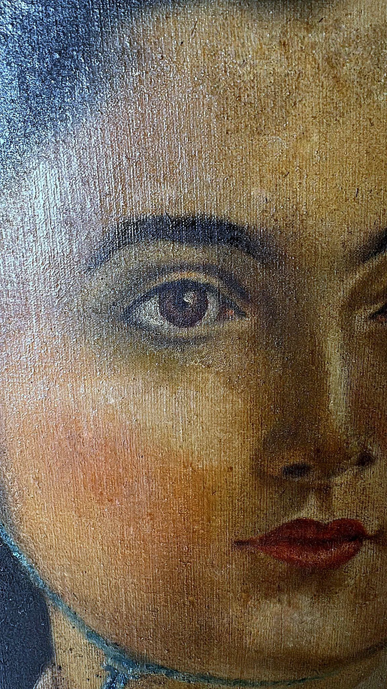 Portrait of a Young Woman, oil on canva with giltwood frame, 1940s 12